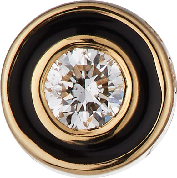 Sydney Evan 14k Diamond Enamel Stud Earring (Single)