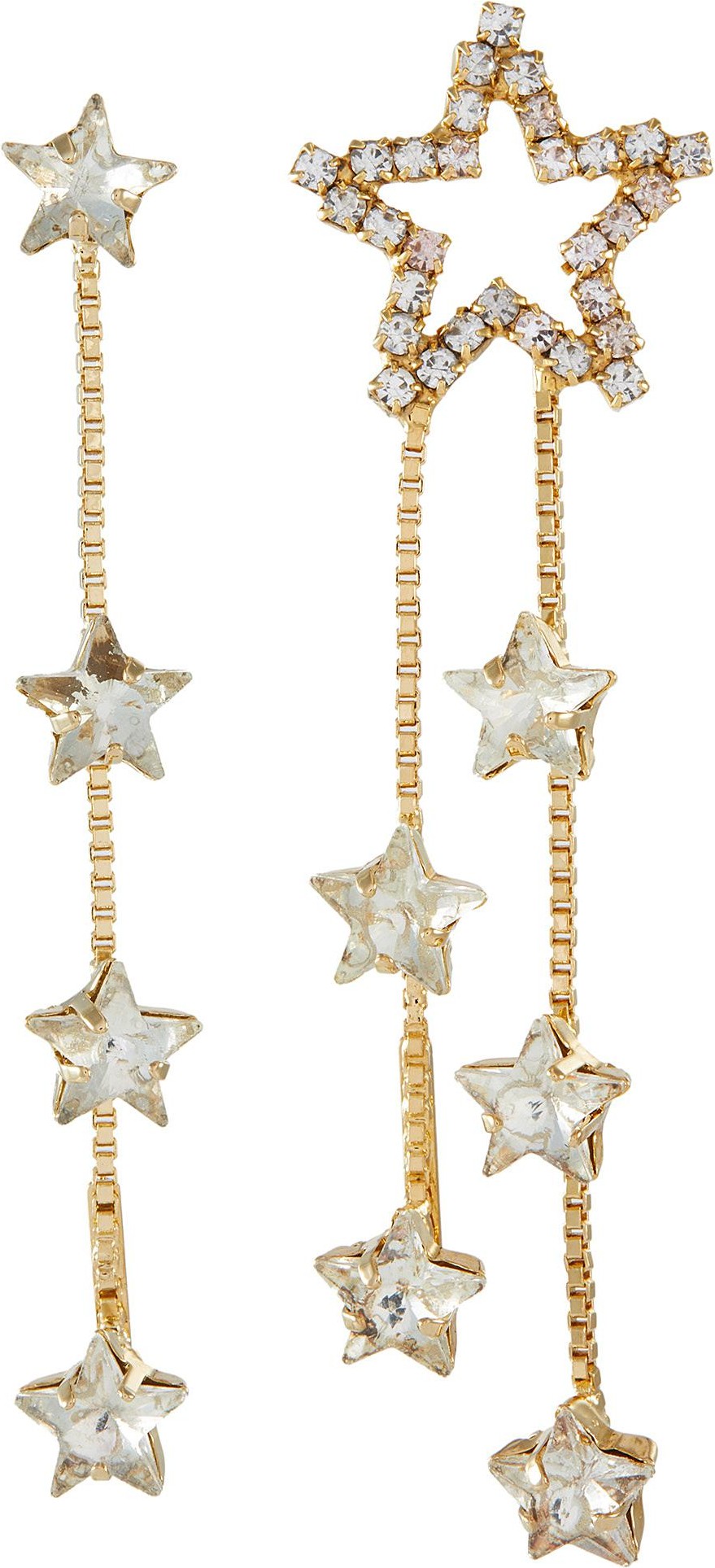 Rosantica 'Milky Way' crystal embellished mismatched drop earrings