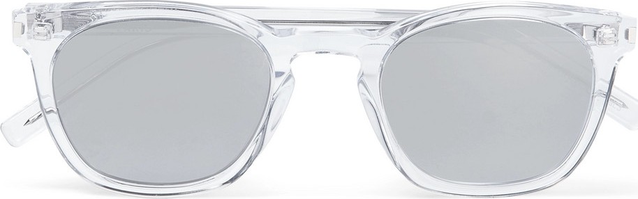 Saint Laurent Square-Frame Acetate Mirrored Sunglasses