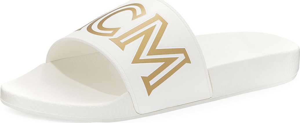 MCM Men's Rubber Logo Slide Sandals