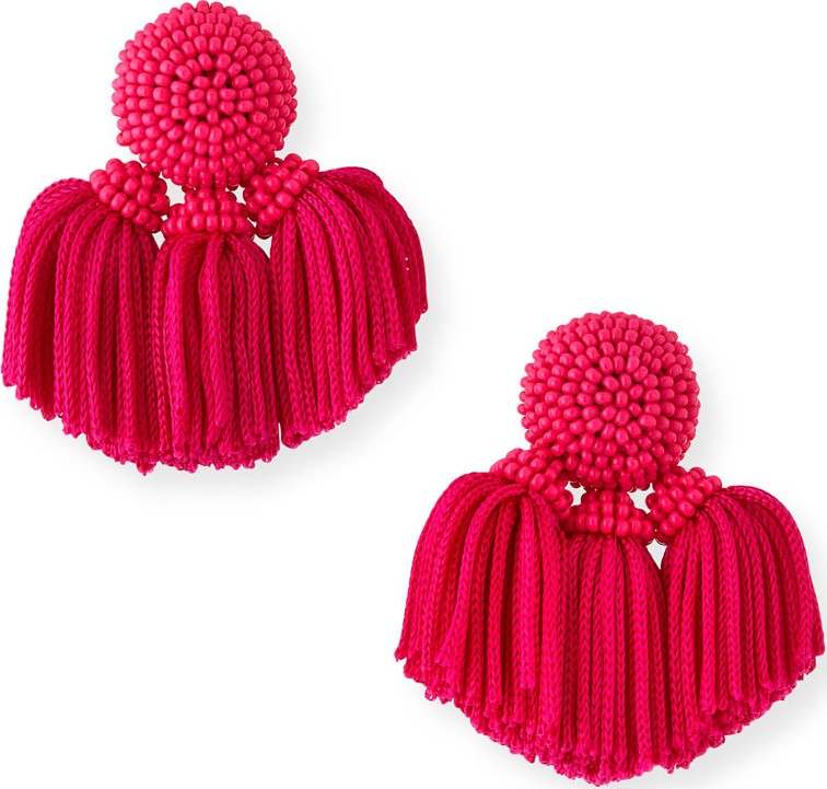 Sachin & Babi Mini Cha Cha Clip-On Tassel Earrings