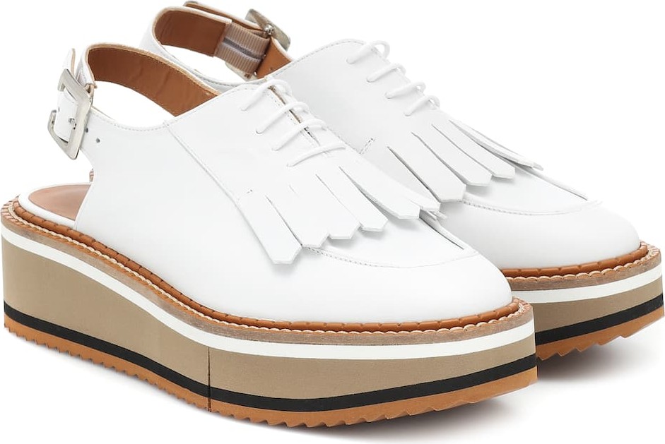 Robert Clergerie Bunny leather platform Derby shoes