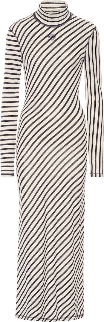 LOEWE Striped cotton maxi dress
