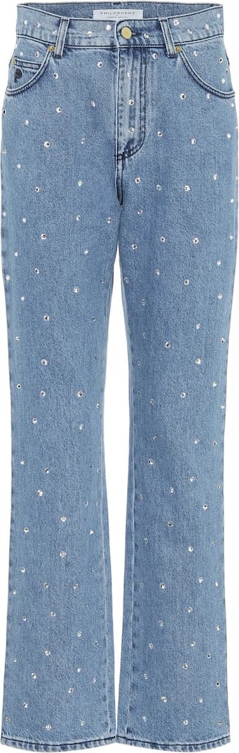 Philosophy Di Lorenzo Serafini Embellished high-rise jeans