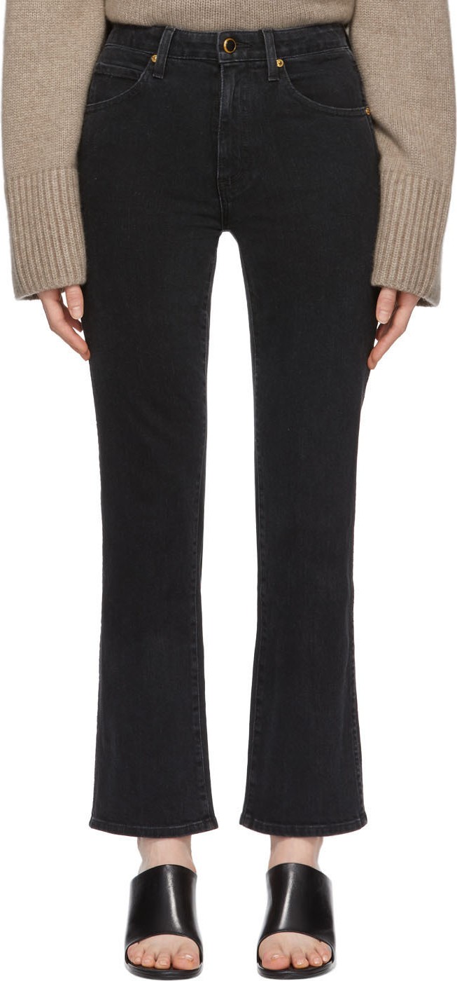 Khaite Black 'The Vivian' Jeans
