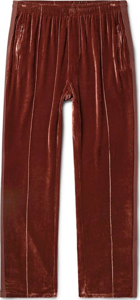 Our Legacy Webbing-Trimmed Velvet Sweatpants