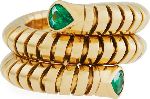 Marina B Trisola 18k Yellow Gold Emerald Coil Ring