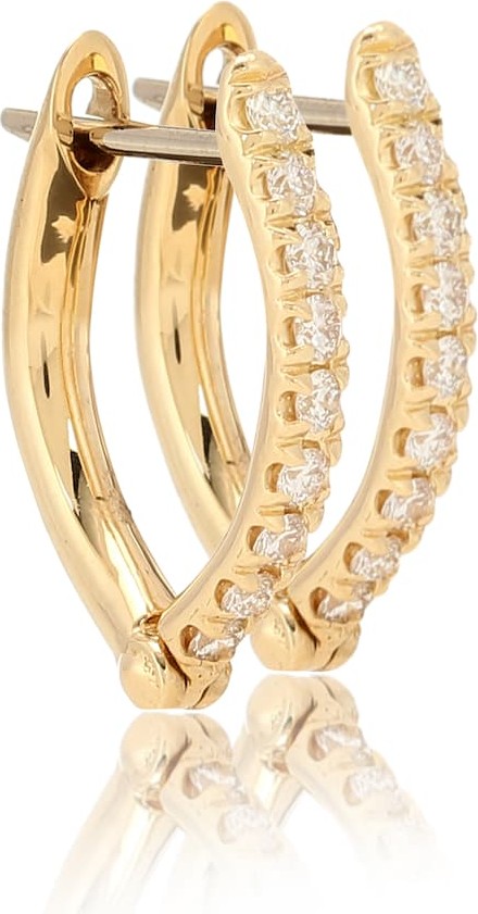 Melissa Kaye Cristina Small 18kt gold and diamond earrings