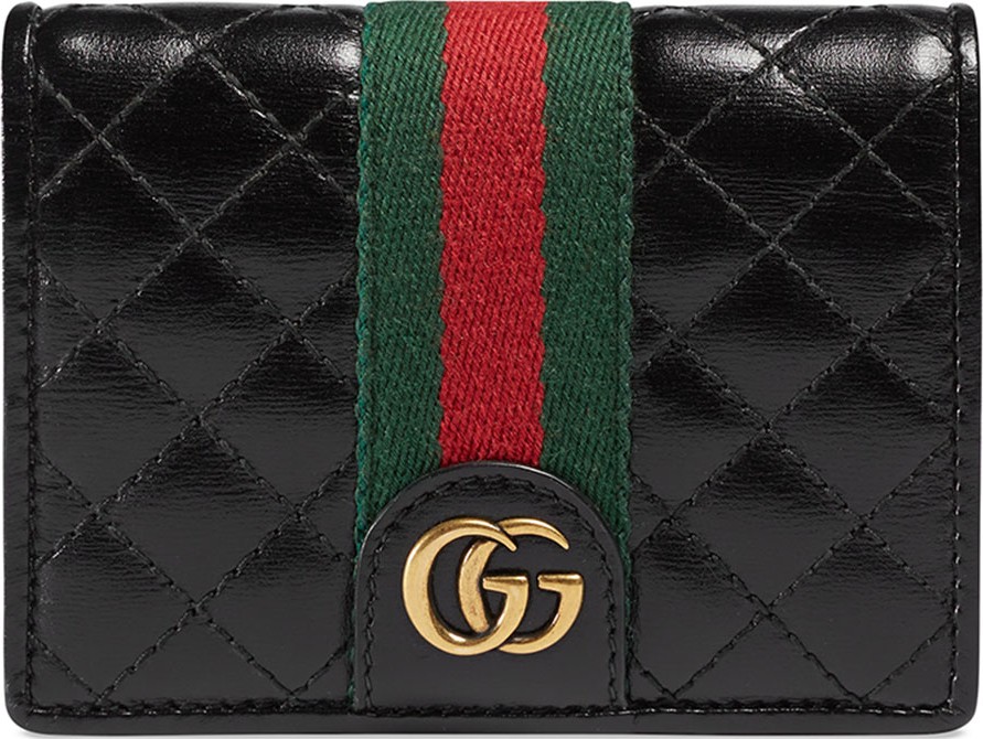 Gucci Trapuntata Leather Flap Card Case