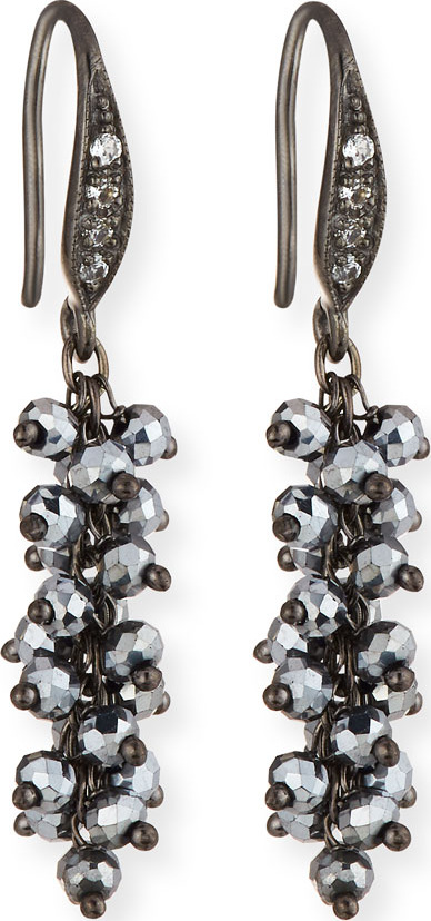 Margo Morrison Pyrite Cluster Dangle Earrings
