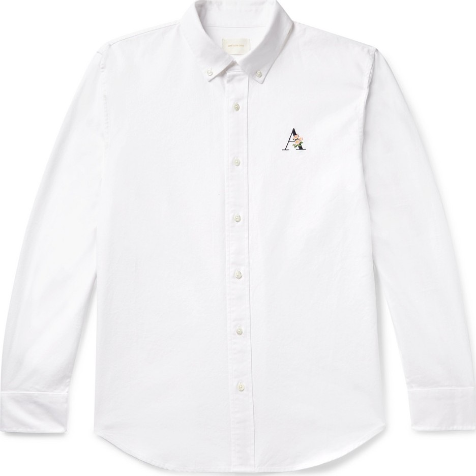 Aimé Leon Dore Button-Down Collar Logo-Embroidered Cotton Oxford Shirt
