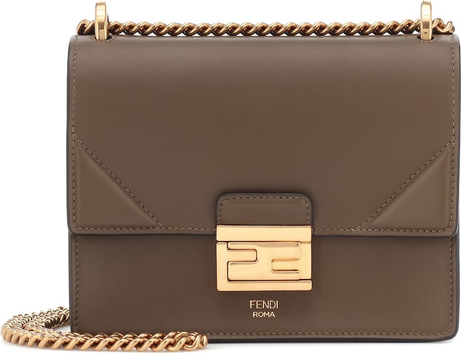 Fendi Kan U Small leather shoulder bag