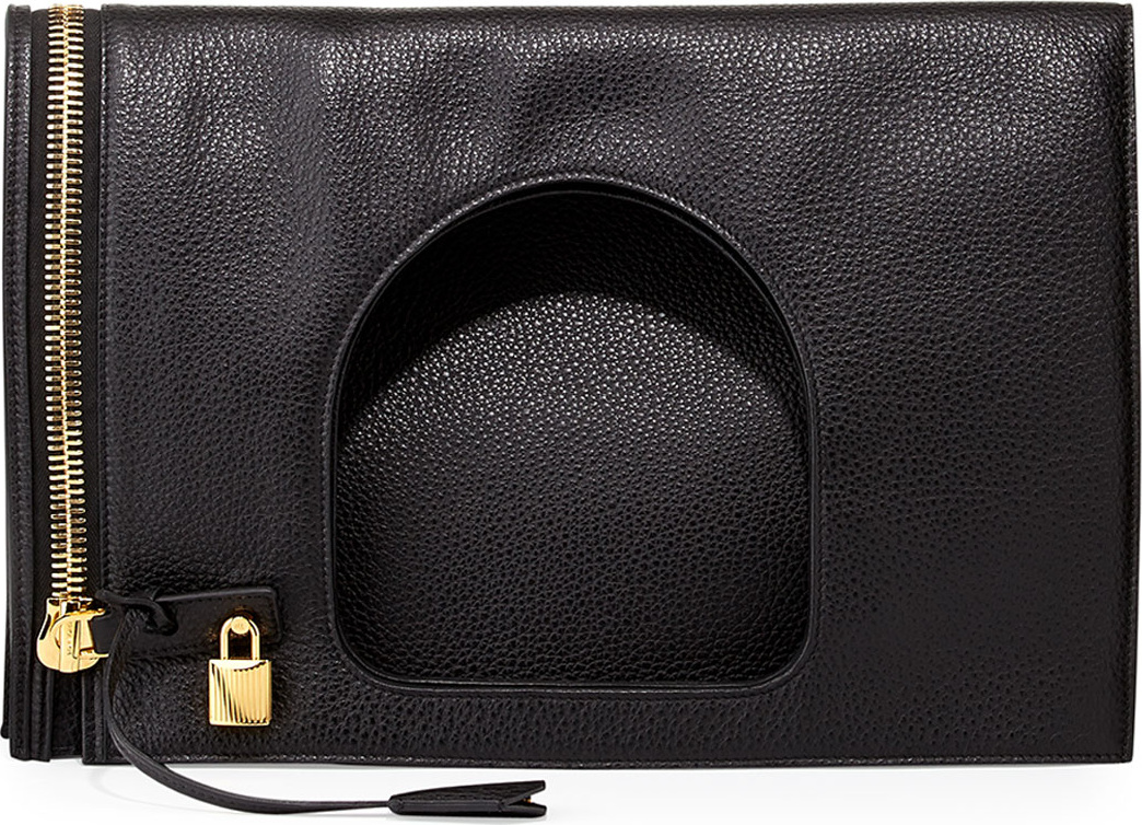 TOM FORD Alix Leather Padlock & Zip Shoulder Bag