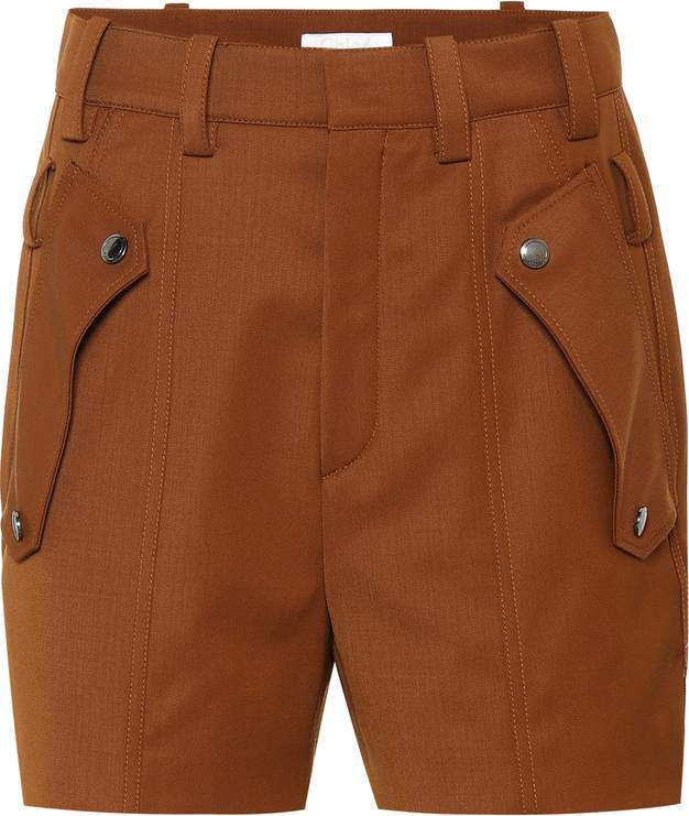 Chloe Wool twill shorts
