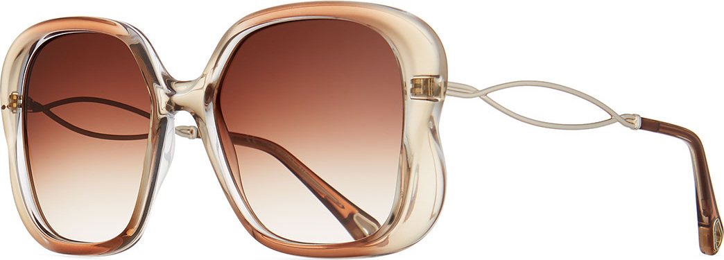 Chloe Petal Rectangle Gradient Sunglasses