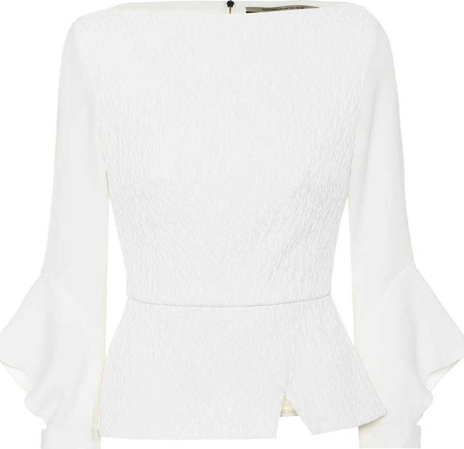 Roland Mouret Richardson crêpe peplum top