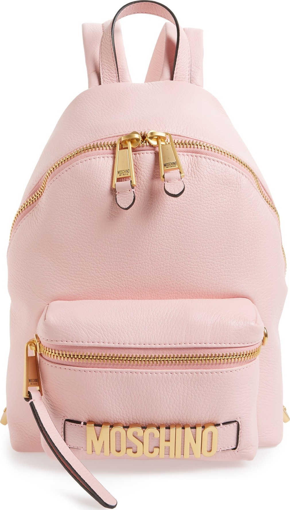 Moschino Logo Leather Backpack