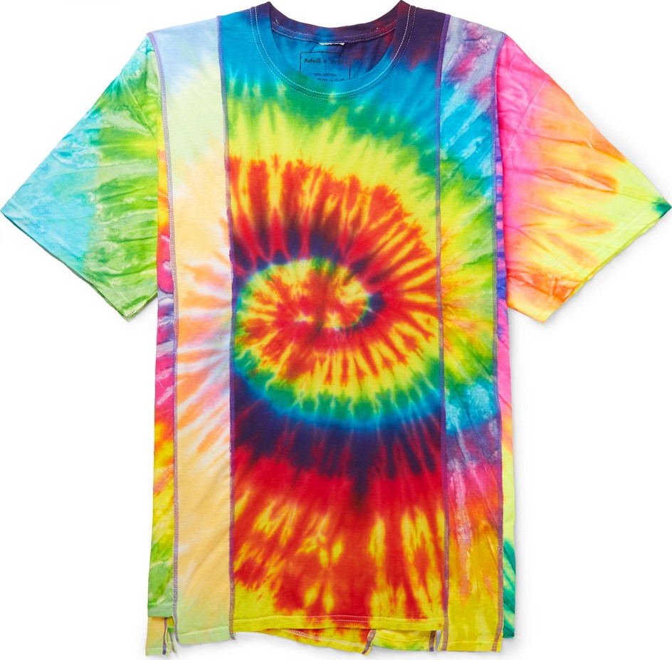 Needles Panelled Tie-Dyed Cotton-Jersey T-Shirt