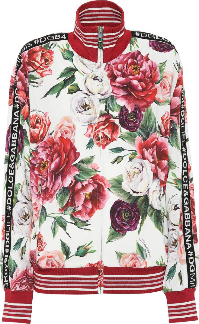 Dolce & Gabbana Floral-printed cady track jacket