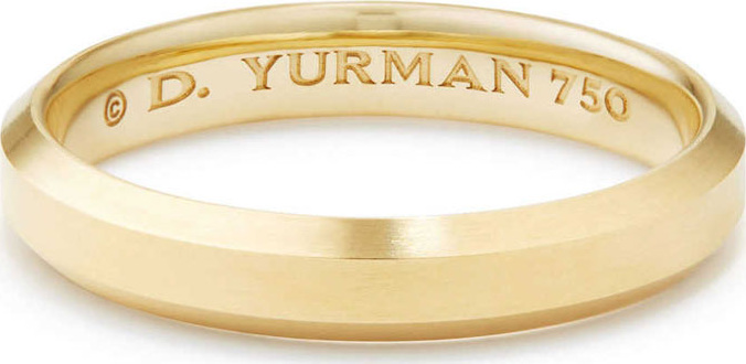 David Yurman Streamline Men's 4mm 18K Gold Band Ring