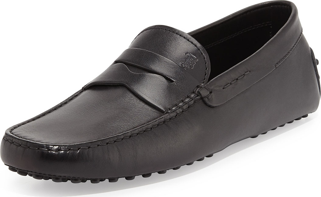 Tod's Leather Penny Driver, Black