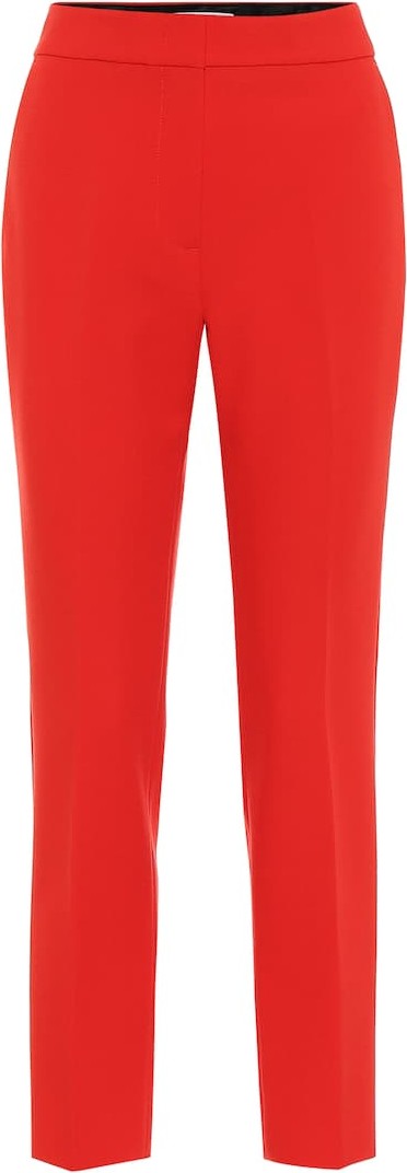 MSGM Mid-rise slim stretch-cady pants