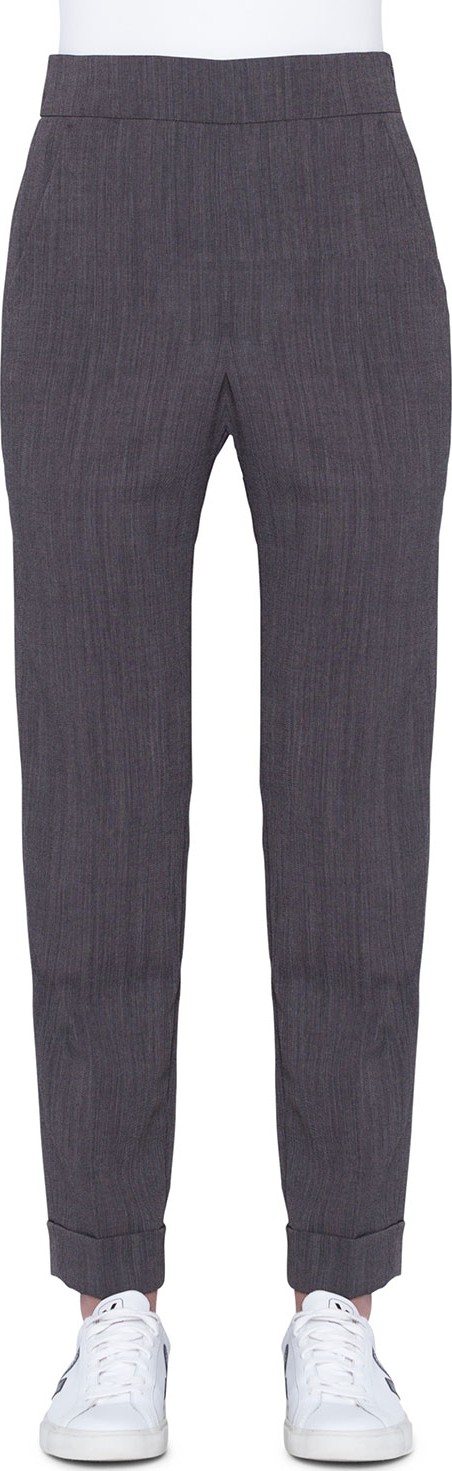 Akris Chris Cuffed Stretch Wool Crepe Pants
