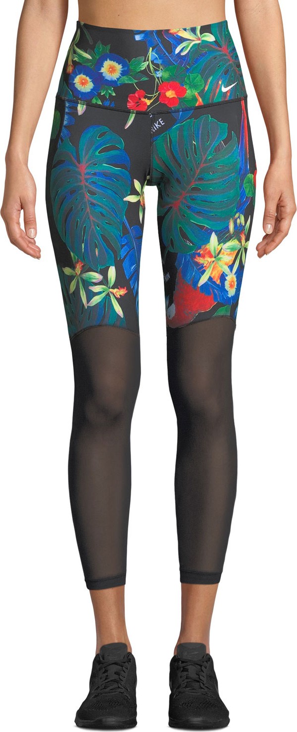 Nike Power Floral-Print 7/8 Performance Tights Nike Power Floral-Print 7/8 Performance Tights