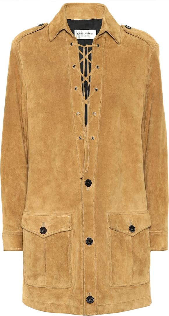 Saint Laurent Suede safari minidress