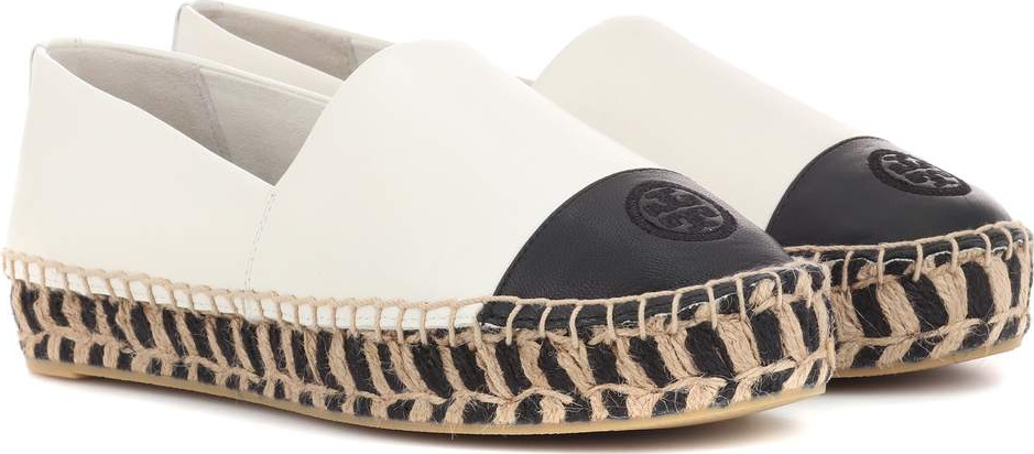 Tory Burch Leather platform espadrilles