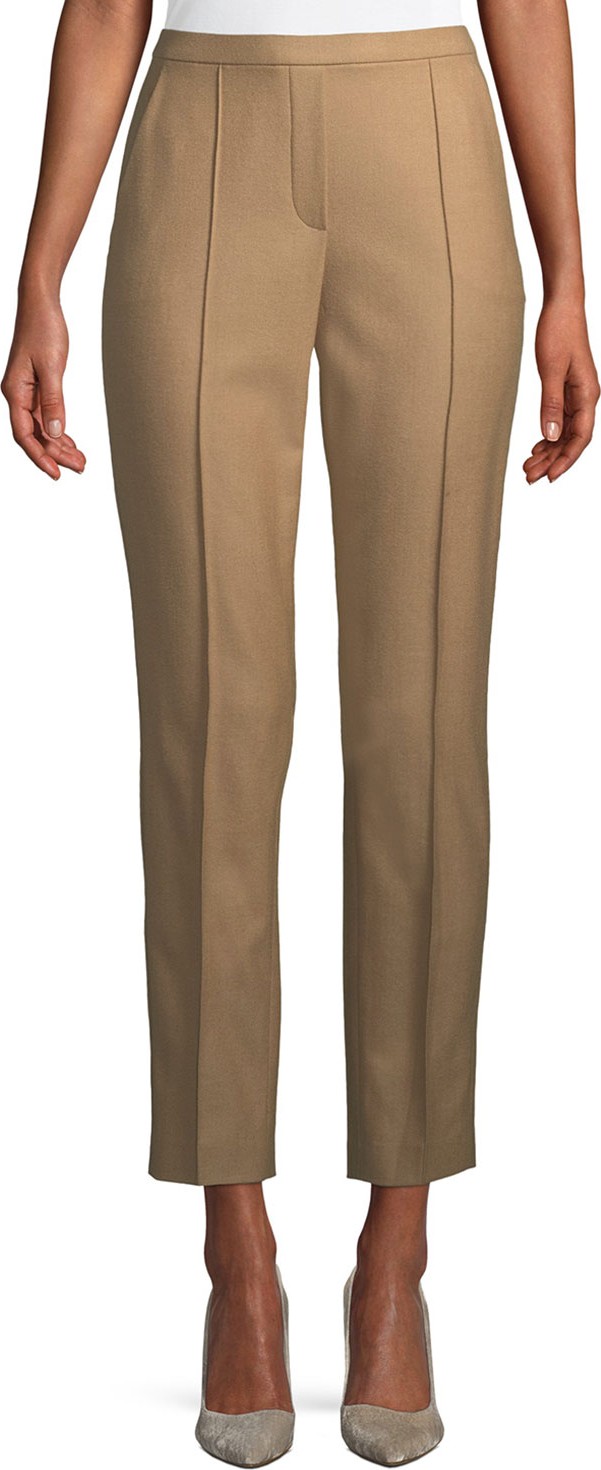 Elie Tahari Karis Straight-Leg Wool-Stretch Pants