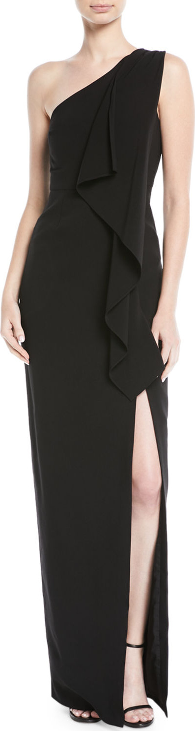 LIKELY Sienna Draped One-Shoulder Gown