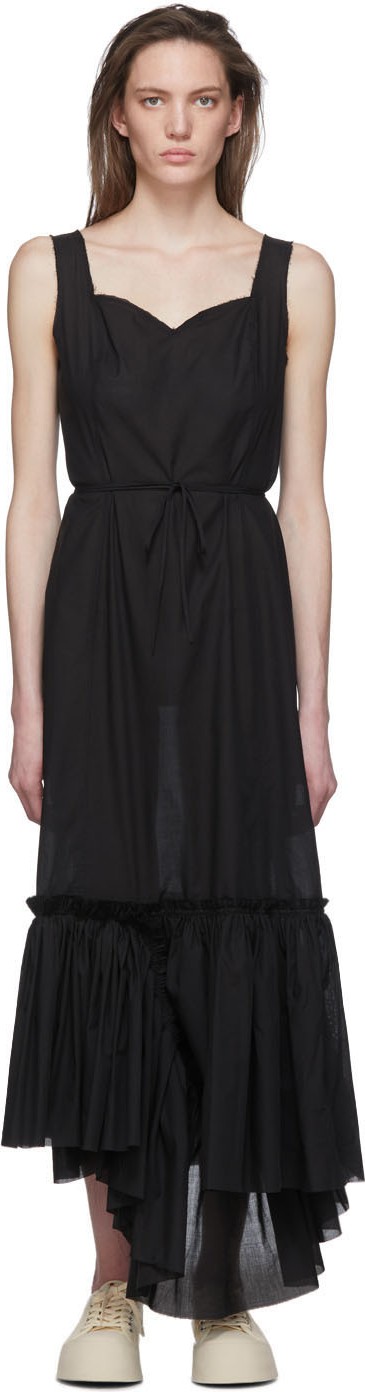 Marni Black Ruffled Long Dress