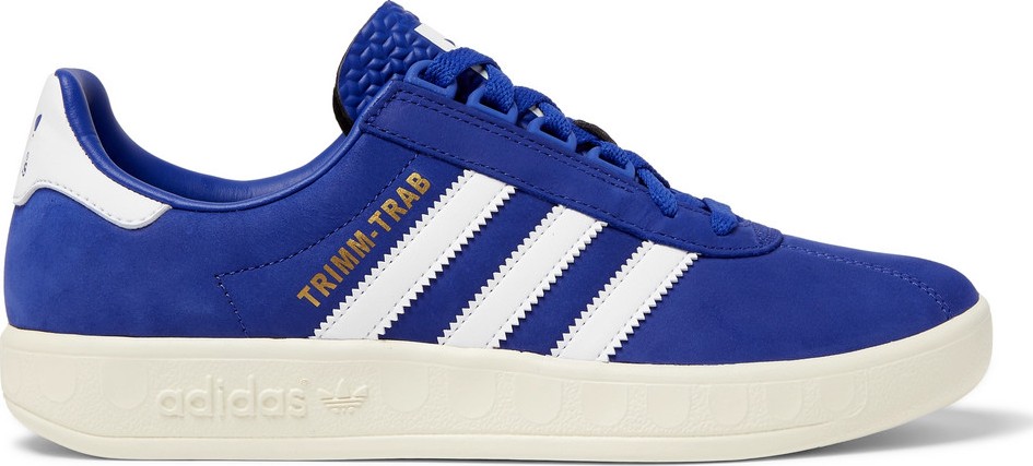 Adidas Originals Trimm-Trab Leather-Trimmed Suede Sneakers