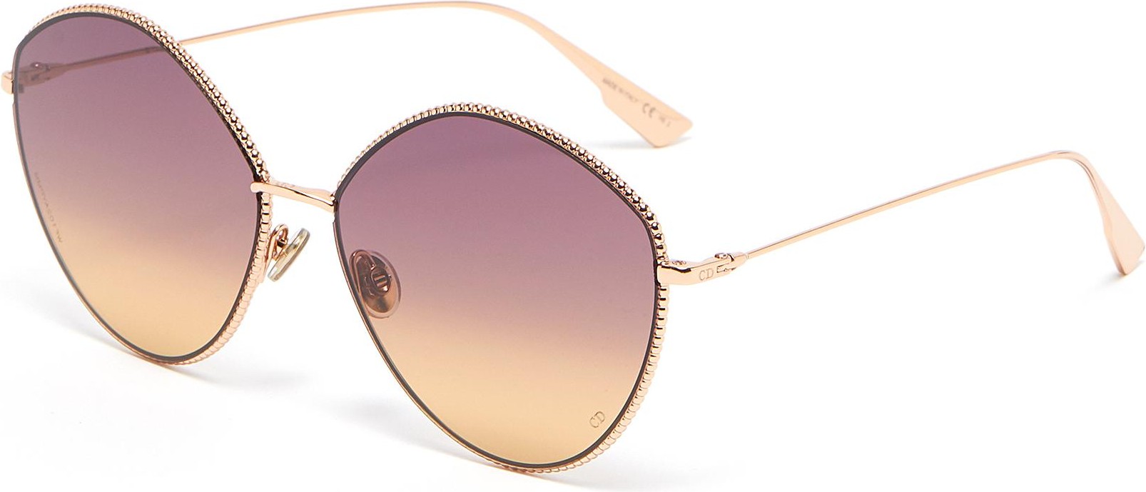 Dior DiorSociety4 angular metal frame gradient sunglasses
