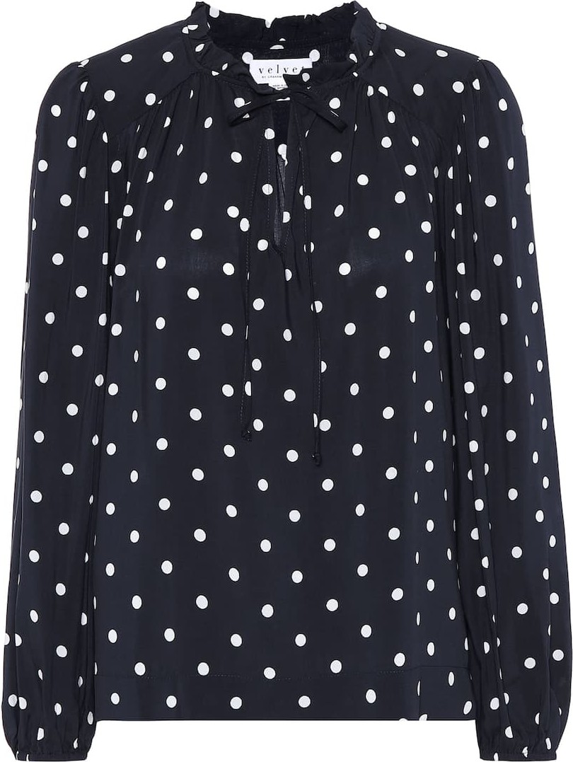 Velvet By Graham & Spencer Polka-dot blouse