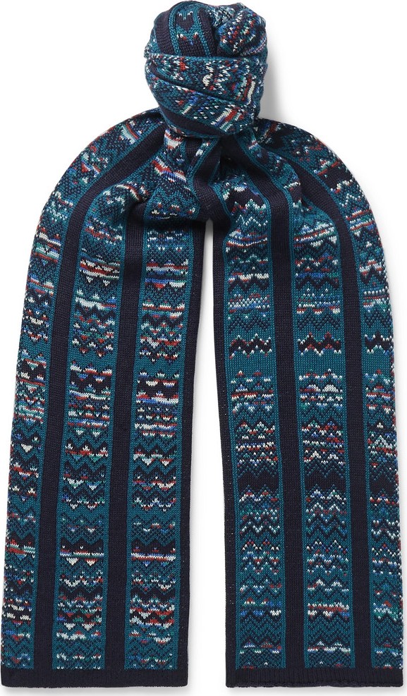 Missoni Crochet-Knit Wool-Blend Scarf