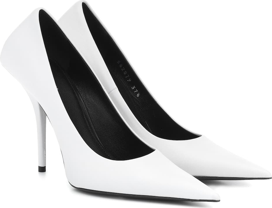 Balenciaga Square Knife leather pumps