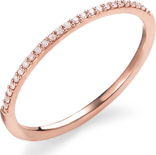 Lana 14k Gold Thin Flawless Diamond Stack Ring