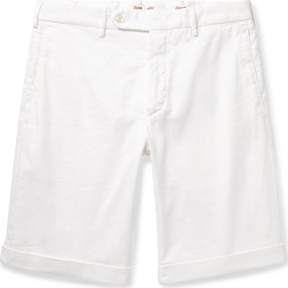 Zanella Chase Stretch-Linen and Cotton-Blend Twill Shorts