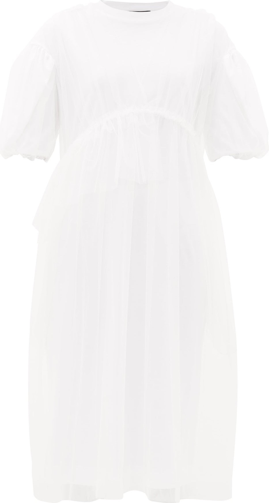 Simone Rocha Puff-sleeved tulle and cotton dress
