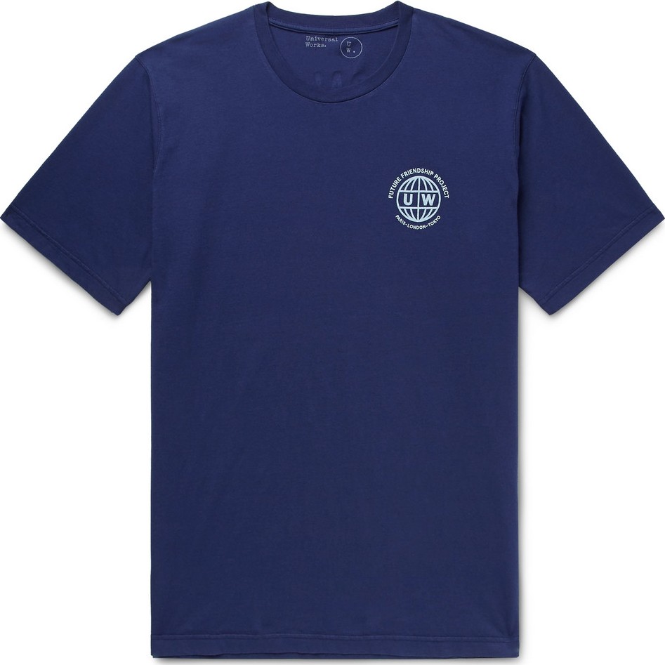 Universal Works Logo-Print Cotton-Jersey T-Shirt