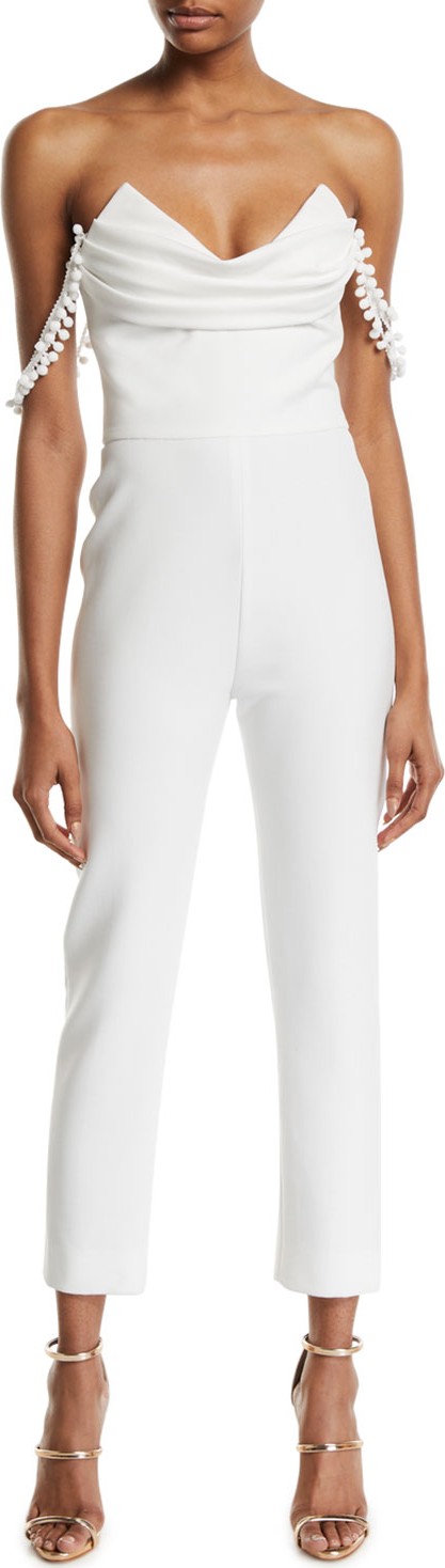 Cushnie Strapless Cropped Jumpsuit