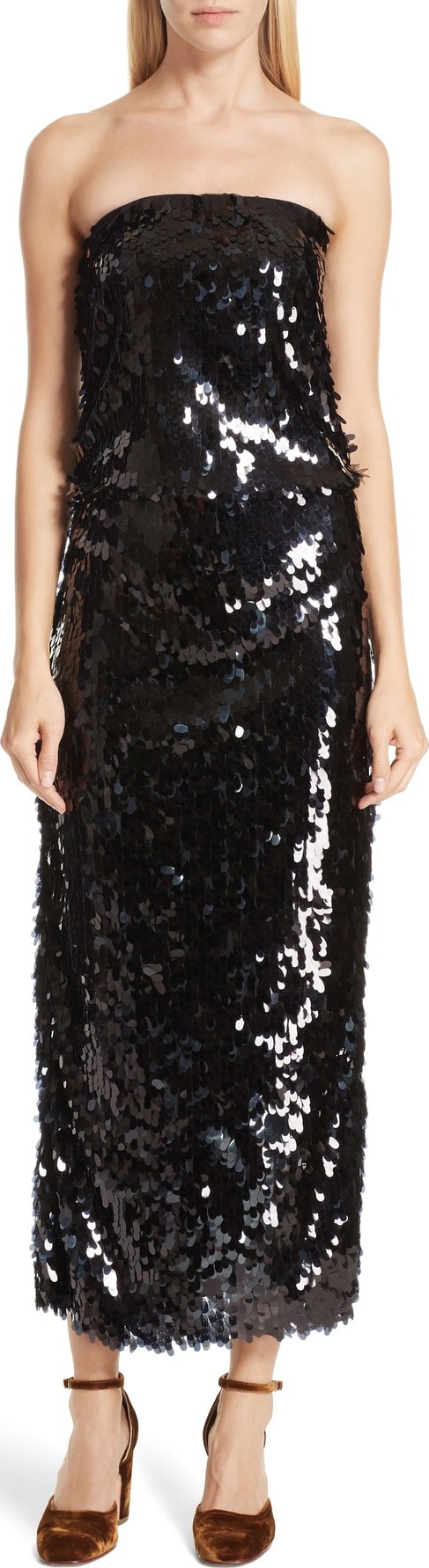 Rachel Comey Destra Strapless Sequin Dress