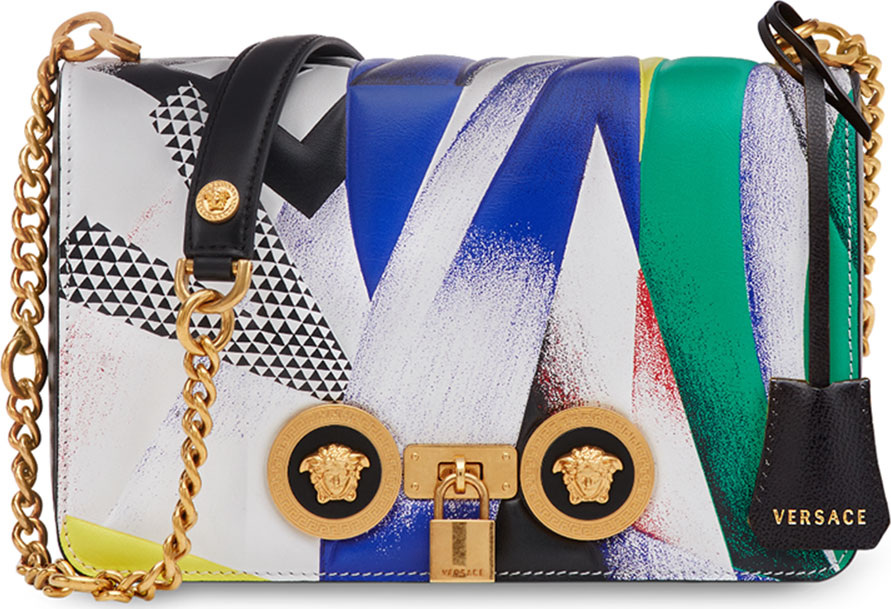 Versace Icon Medium Clash-Print Crossbody Bag