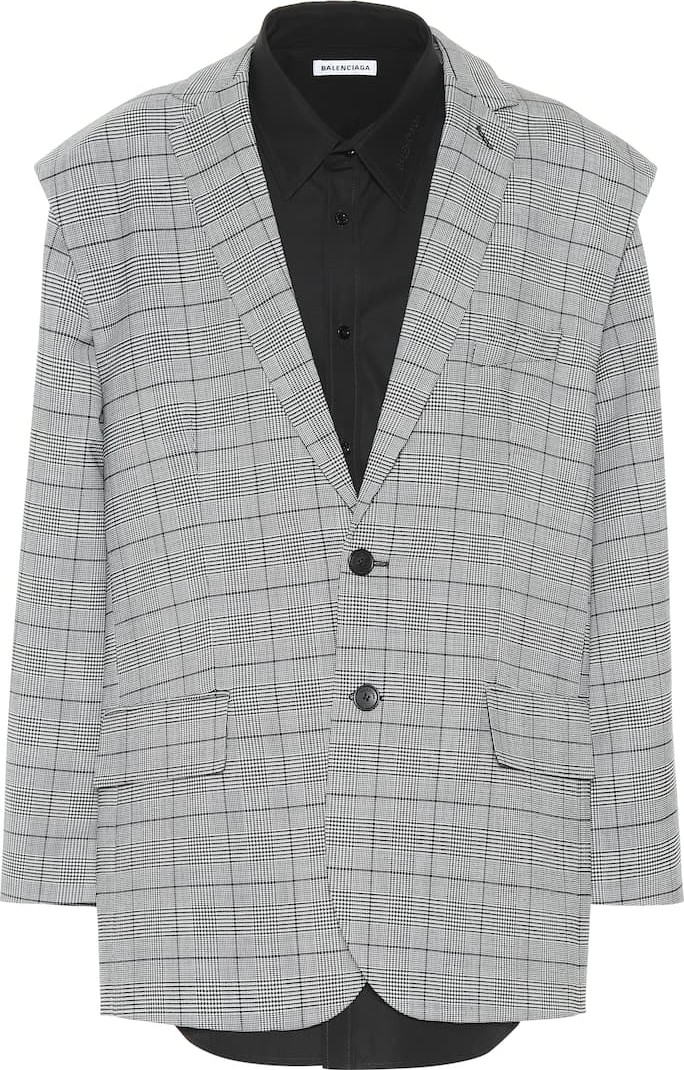 Balenciaga Wool-blend jacket and shirt