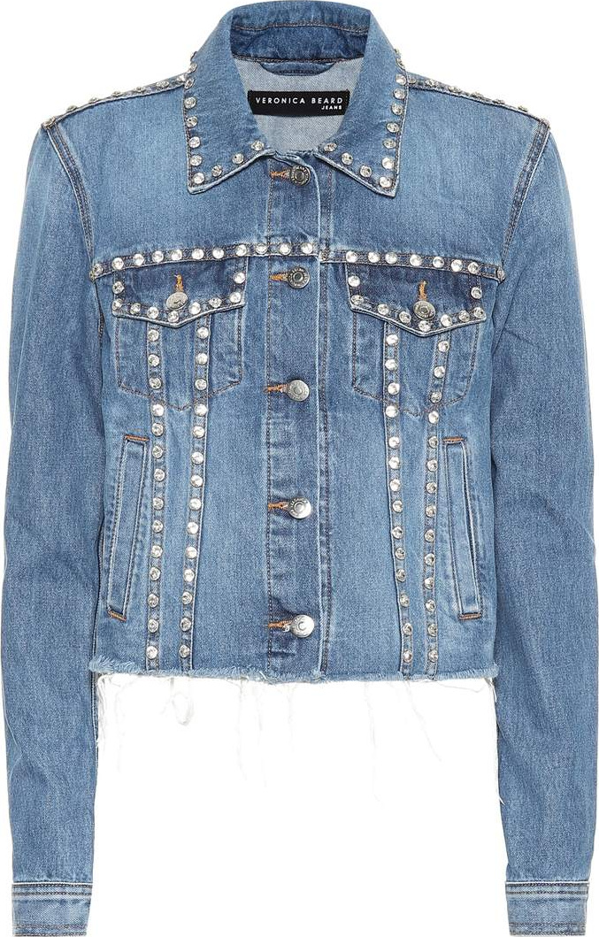 Veronica Beard Cara embellished denim jacket