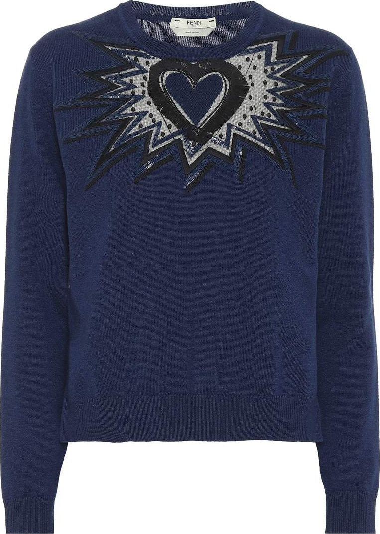 Fendi Embroidered cashmere sweater