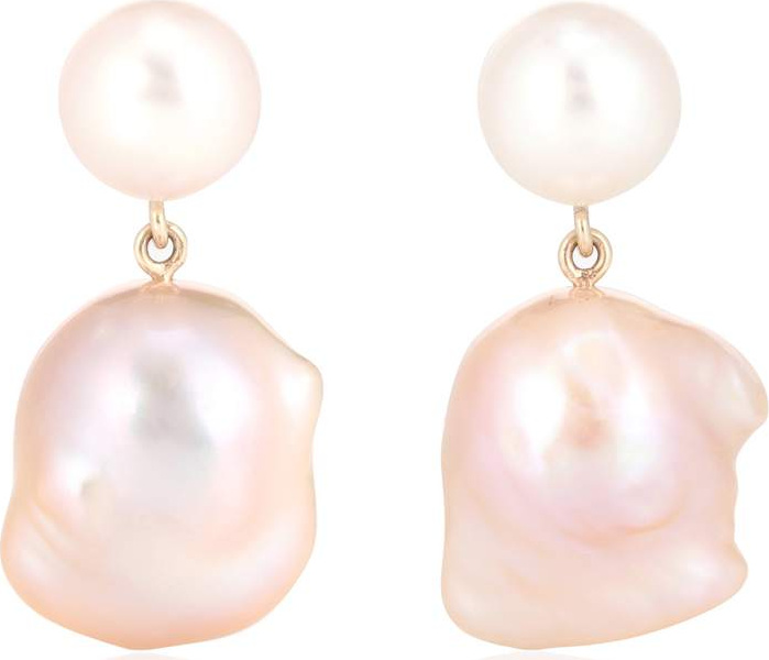 Sophie Bille Brahe Venus 14kt gold and pearl earrings