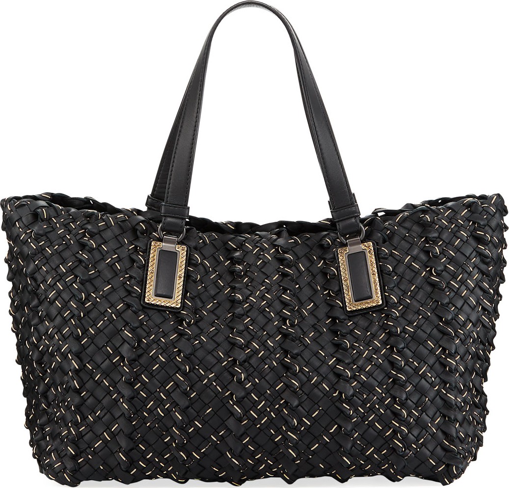 Bottega Veneta Lido Chain Woven Tote Bag